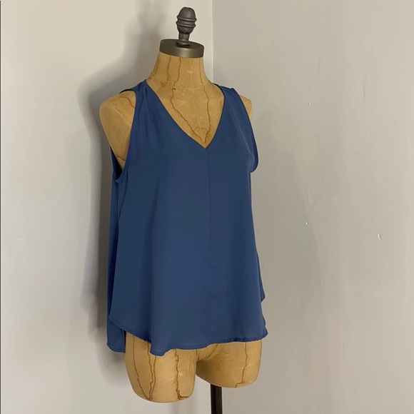 Sleeveless Perrywinkle Blouse SM - Picture 1 of 14